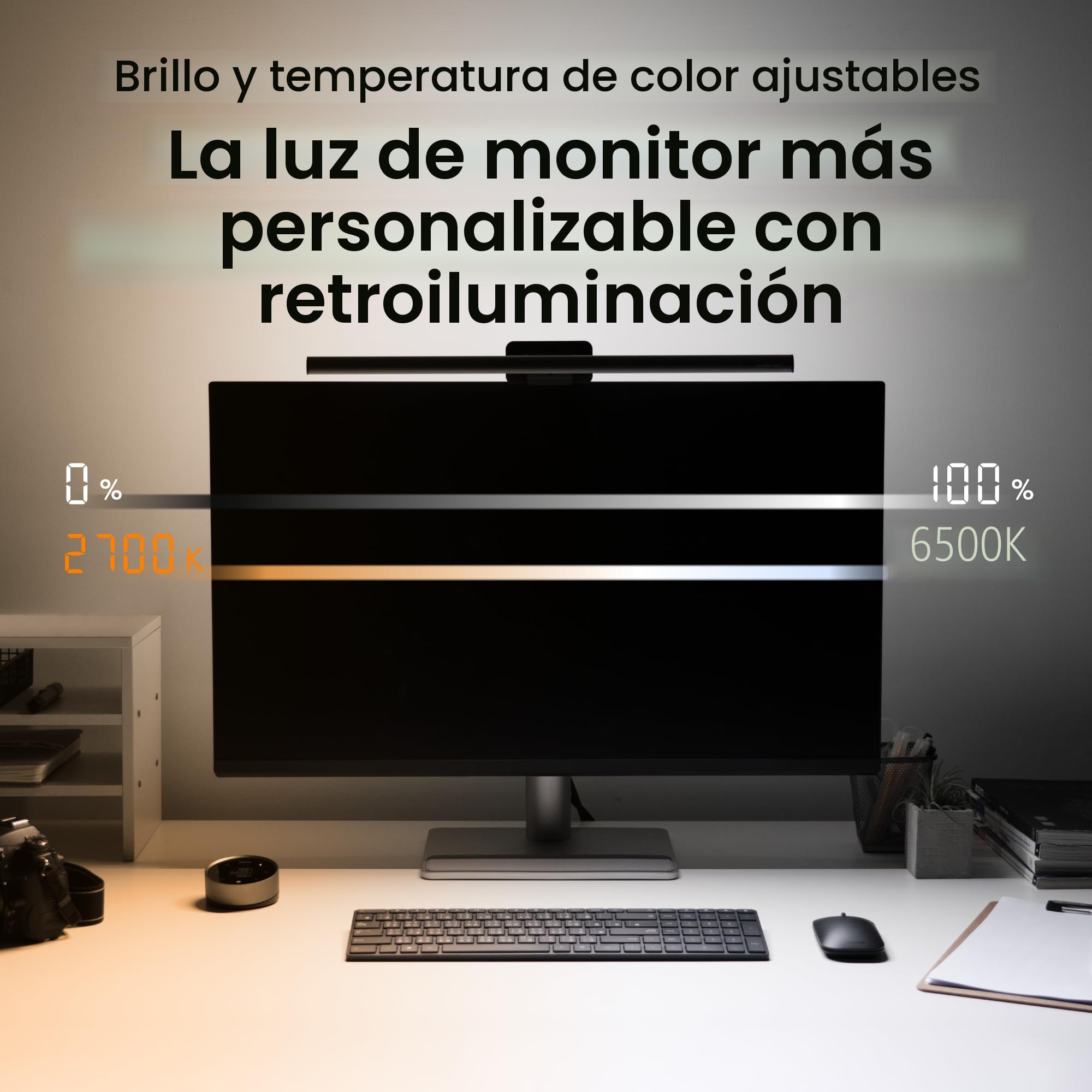Amazon.com: BenQ ScreenBar Halo - Barra de luz LED con 2 luces LED